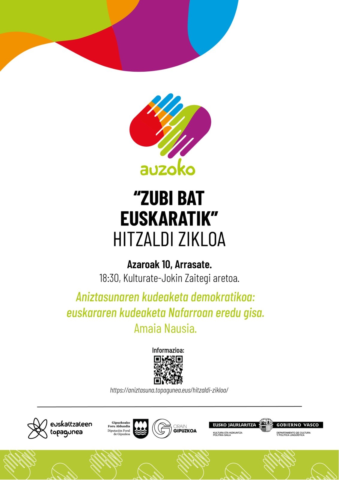 "ZUBI BAT EUSKARATIK" HITZALDI ZIKLOA.