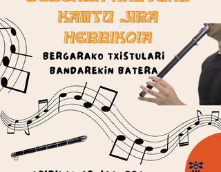Domekan, kantu jira herrikoia Bergarako Udal Txistulari Bandarekin