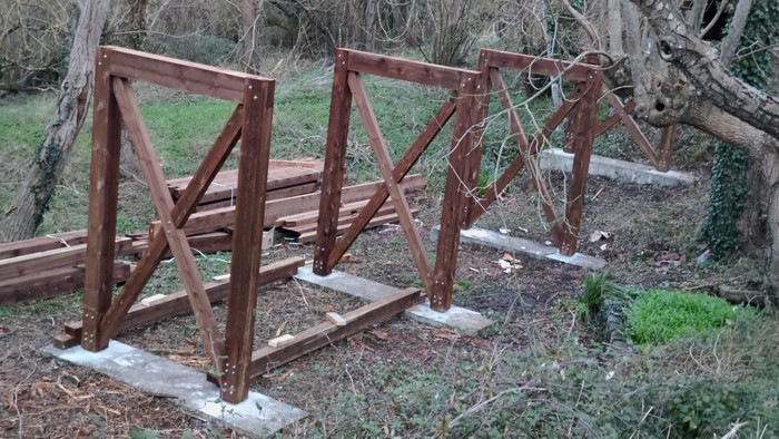 Hasi dituzte Aozaratzako bidegorriko zubi berria eraikitzeko lanak