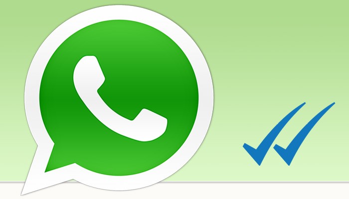 Mezua irakurri dela erakusten du WhatsApp-ek ikur bikoitz urdinarekin