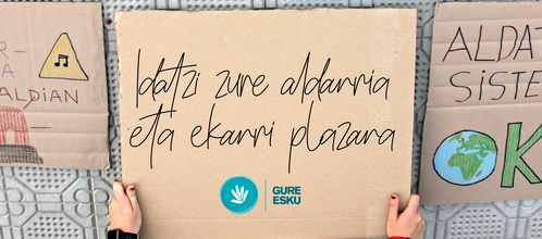 Hamaika Gara ekimenak "plazak aldarrikapenez betetzeko" deialdia egin du domekarako