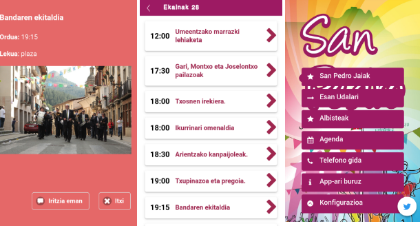 Eskoriatzako jaietatarako APP-a martxan dago