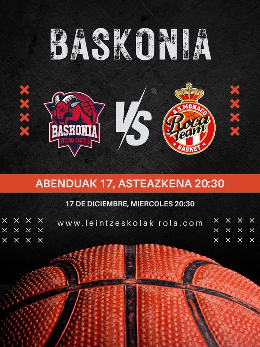 Kosner Baskonia-ren partidua ikustera joango gara abenduaren 17an!