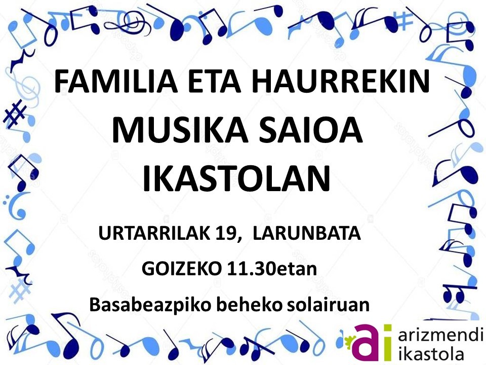 Familia eta haurrekin musika saioa