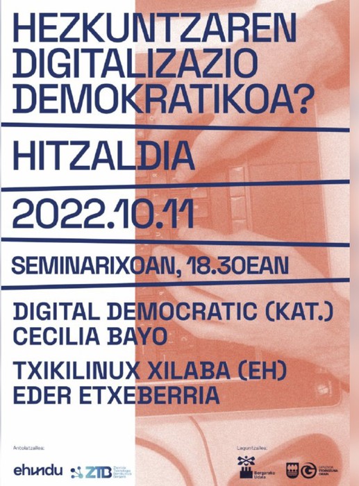 'Hizkuntzaren digitalizazio demokratikoa?' hitzaldia