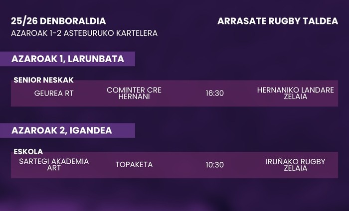 Asteburuko kartelera