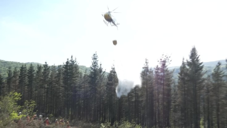 Baso-sute baten simulazio ikusgarria egin dute Leintz Gatzagan