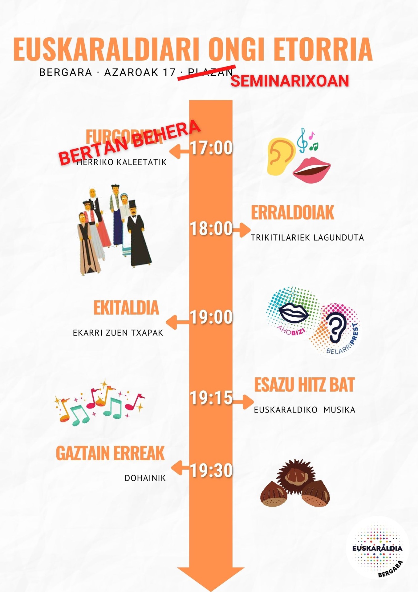 Euskaraldiari ongi etorria Bergaran