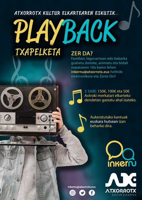 Herritarrak entretenitzeko eta aktibo daudela adierazteko Playback txapelketa antolatu du Atxorrotx Kultura Elkarteak