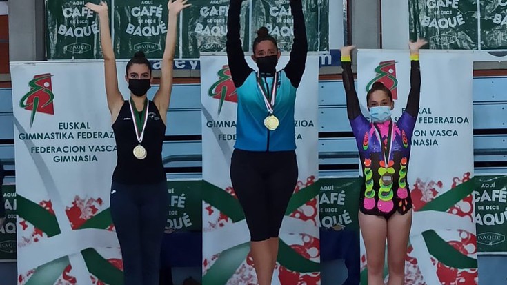 Hainbat domina irabazita itzuli dira Euskadiko txapelketatik Ariznoako gimnastak