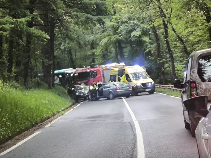 Bi autoren arteko istripua izan da Udanan