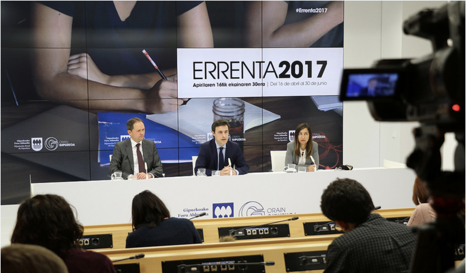 Gaur jarri da abian errenta aitorpenaren kanpaina ekainaren 30a bitartean