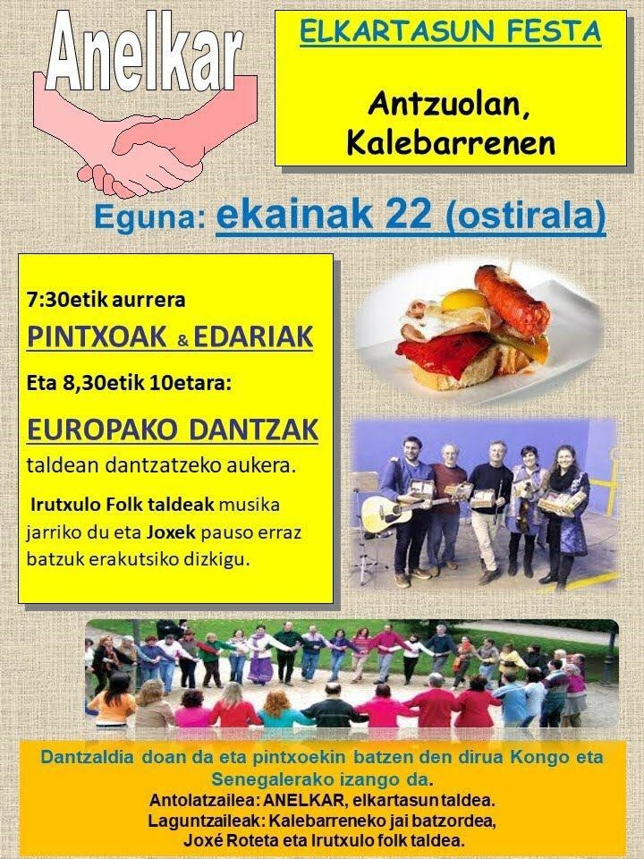 Elkartasun festa Kongo eta Senegalgo proiektuei babesa erakusteko