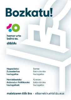 Bozkatzeko aukera zabalik