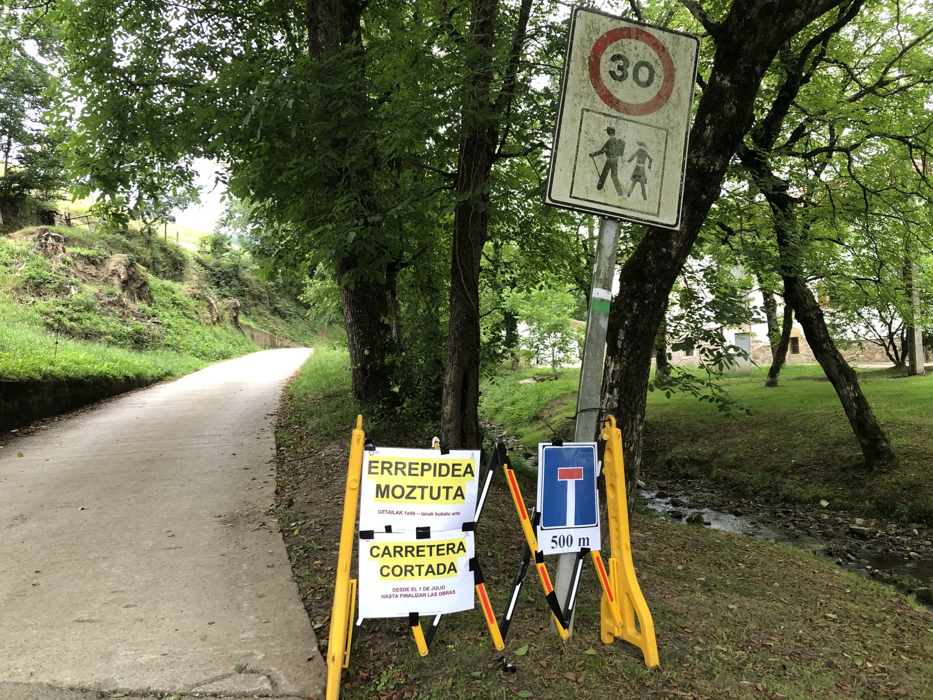 Itxita dago Murgia eta Olabarrieta arteko paseo bidea