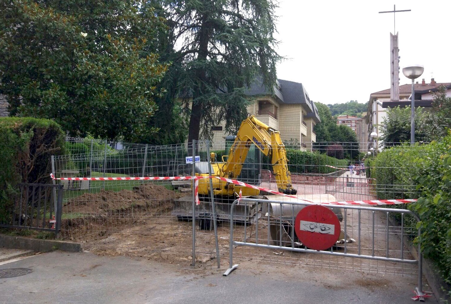 Urbanizazio lanak Bergarako Alkabieta kalean
