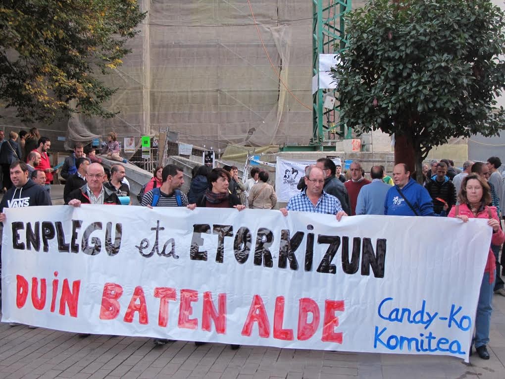 "Etorkizun duina" eskatu dute Candy-Hooverreko langileek protestan