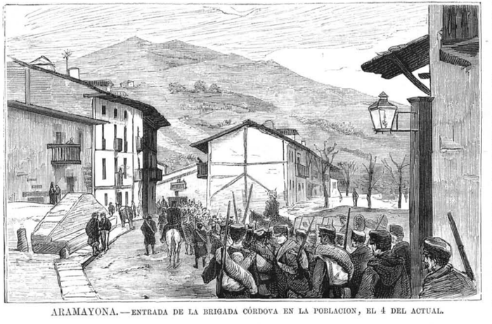 Tropa liberalen inbasioa Aramaion (1876.02.04)