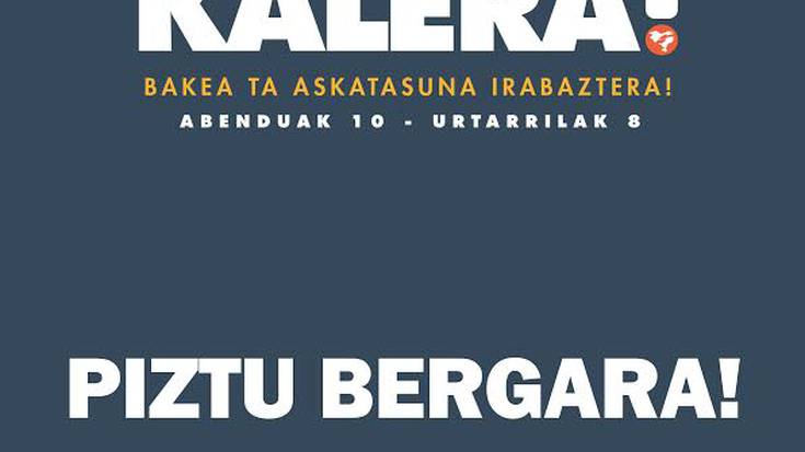 Kalera Kalera! dinamikaren eskutik, 'Piztu Bergara' egubakoitzean