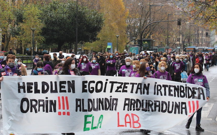 Eguen eta egubakoitzean greba egingo dute adinekoen egoitzetako langileek