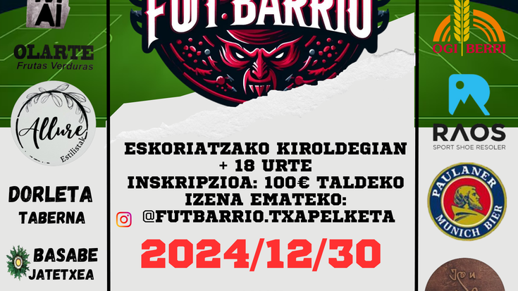 'Futbarrio' areto futboleko txapelketa