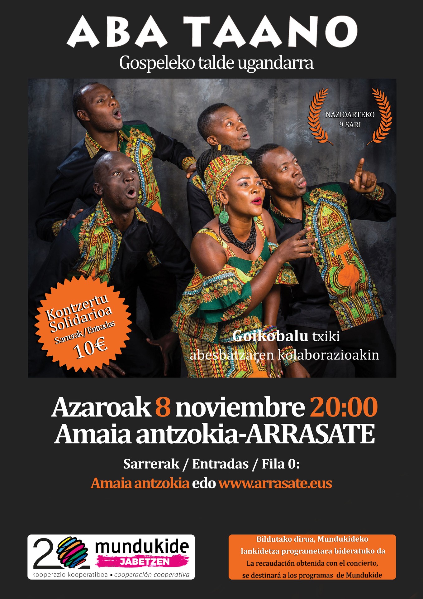 GOSPEL UGANDARRA MUNDUKIDEKO 20. URTEURRENEAN