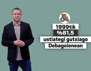 Lehen sektoreko ustiategien %81,5 galdu du Debagoienak 25 urtetan