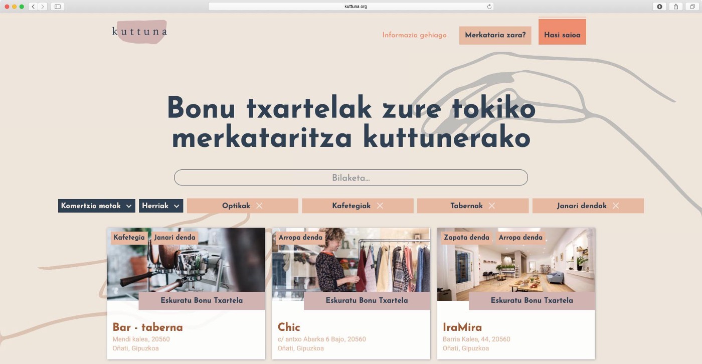 Oñatiko Udalak %20ko laguntza emango du 'Kuttuna' egitasmoko bonoak erosteko