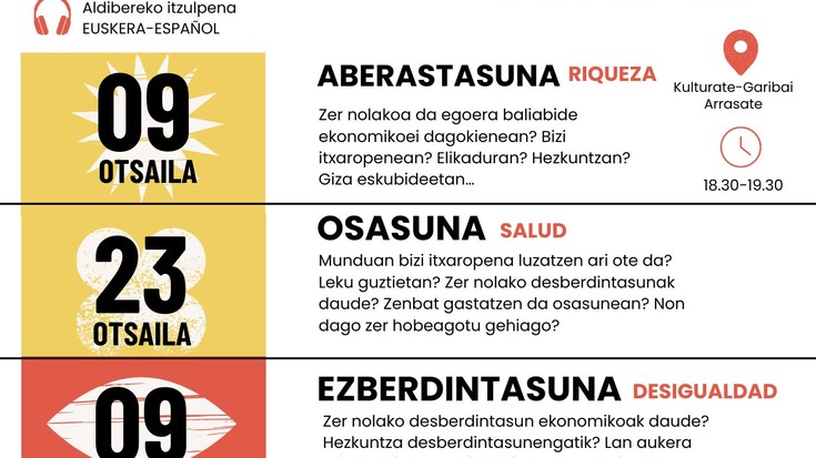 Mundua ulertu eta aldatzeko helburua duen lau saioko zikloa