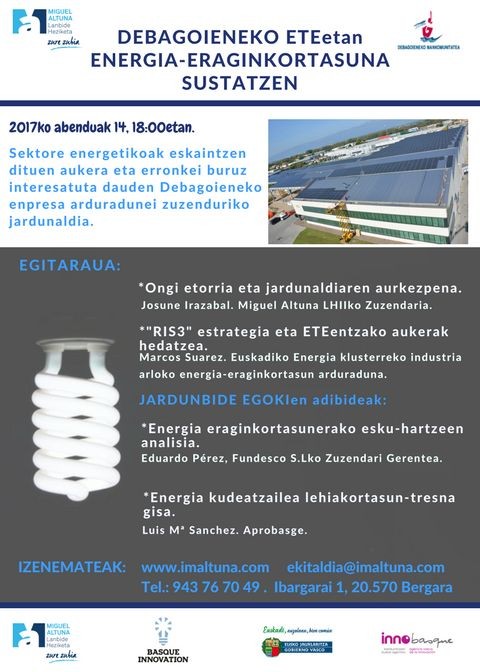 Energia eraginkortasuna sustatzen Debagoieneko ETEetan