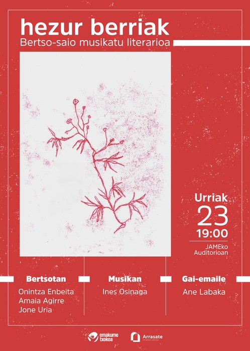 “HEZUR BERRIAK” bertso saio literarioa musikatua