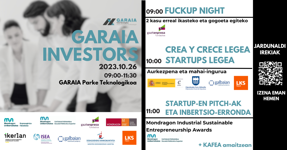 GARAIA INVESTORS, Debagoienan ekintzailetza eta inbertsioa bultzatzeko zita