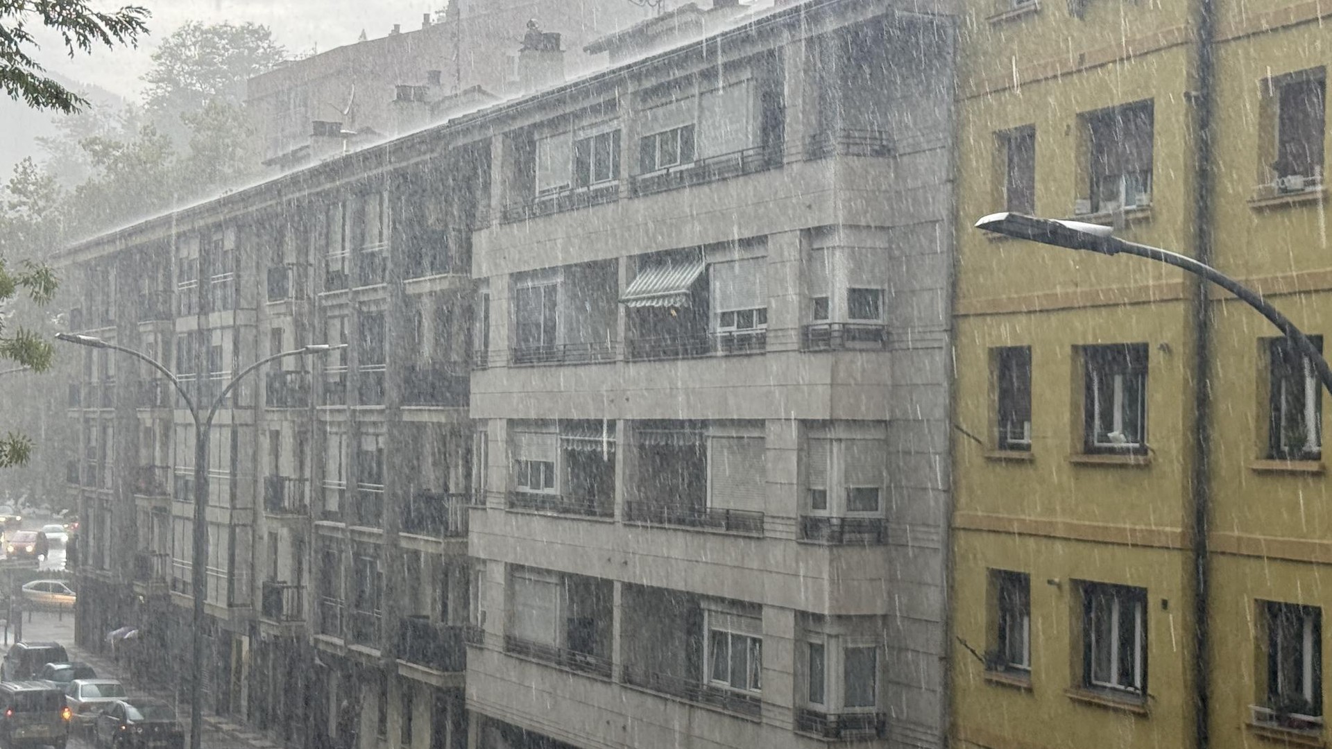 Euri zaparrada mardulak bota zituen atzo