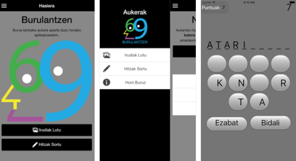 Euskarazko aplikazioak: Burulantzen