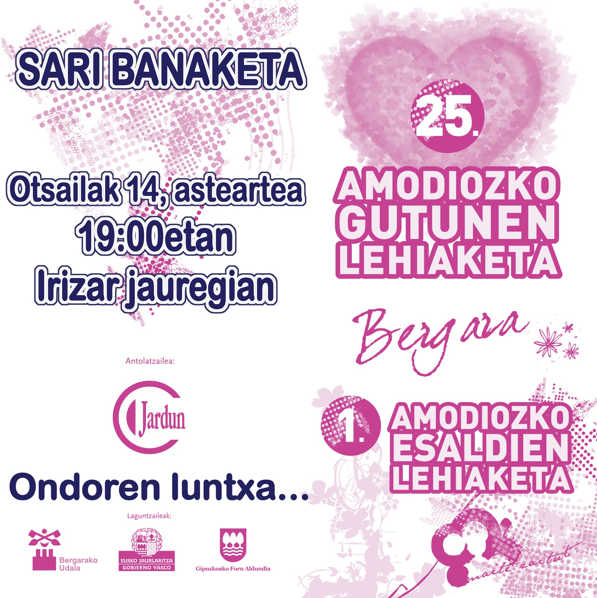 Amodiozko gutunen sari banaketa
