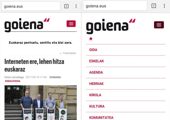 Mugikor bidezko trafikoak ordenagailua gainditu du Goiena.eus-en