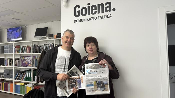 'Tiempo Argentino' hedabideko presidenteak Goiena bisitatu du