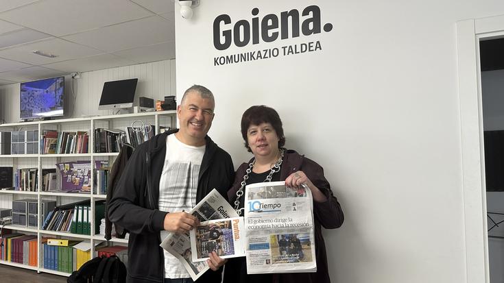 'Tiempo Argentino' hedabideko presidenteak Goiena bisitatu du