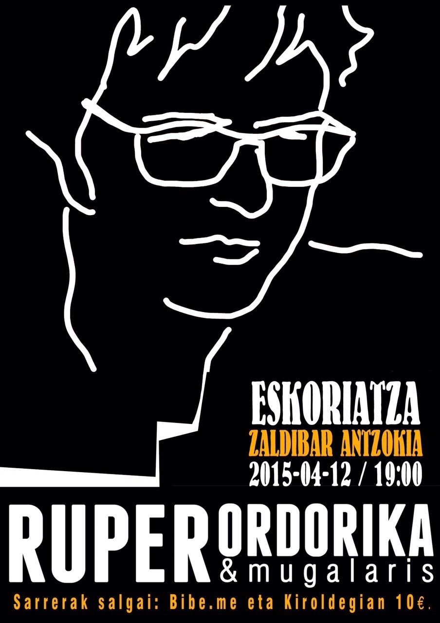 Ruper Ordorika & Mugalaris izango da Zaldibarren