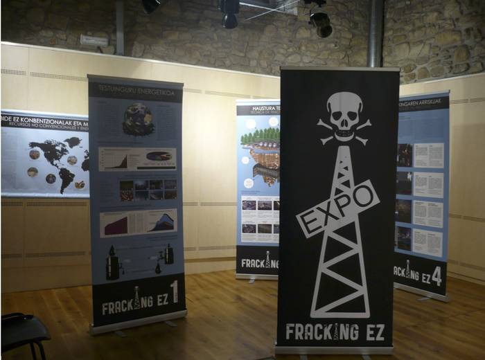 Fracking-aren aurkako erakusketa kultura etxean eta Sastiñan 