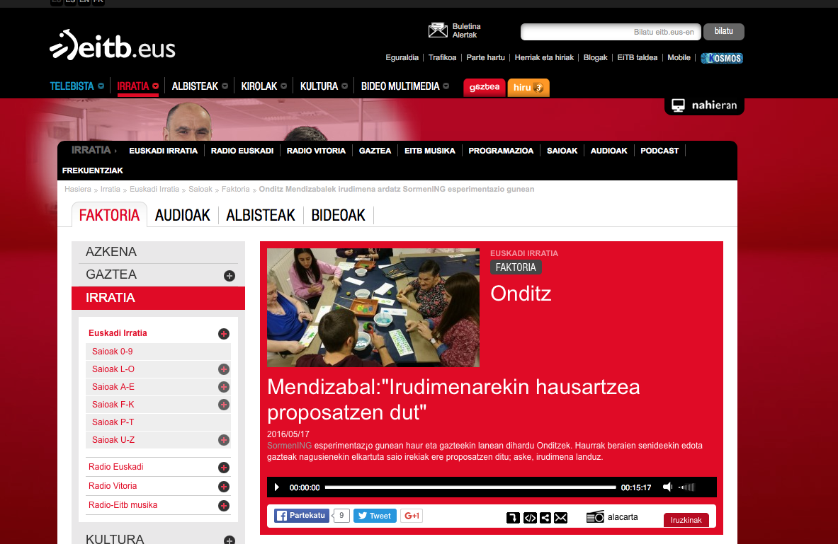 SORMENing Euskadi irratian, FAktoria saioan!