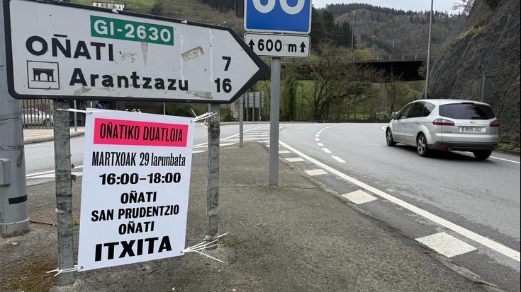 Oñati eta Elorregi arteko bidea itxita egongo da bi orduz
