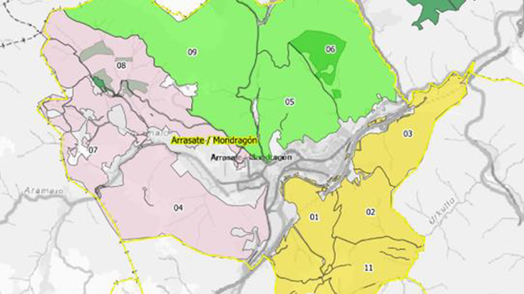 Hainbat lursailetako mugarrien planoak eta koordenatuak, liburuxka batean jasota