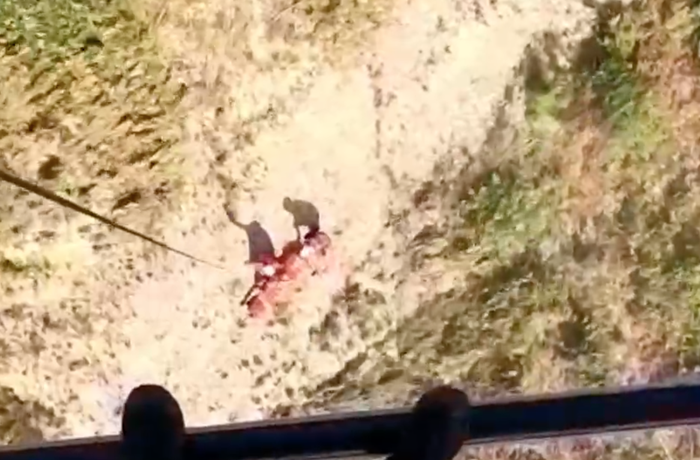 Helikopteroz erreskatatu dute mendizale bat goizean Bedoña inguruan