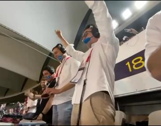 Rafa Mungia irrati-esatariaren erreakzioa, Marinek baloia sareratzen duenean