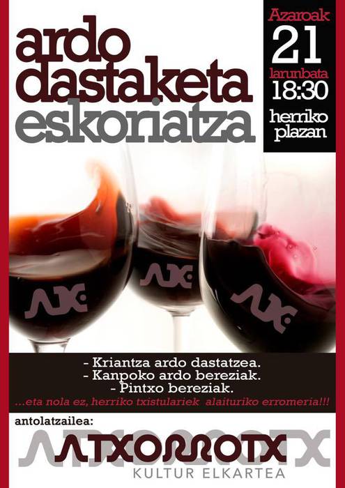 Ardo dastaketa Eskoriatzan