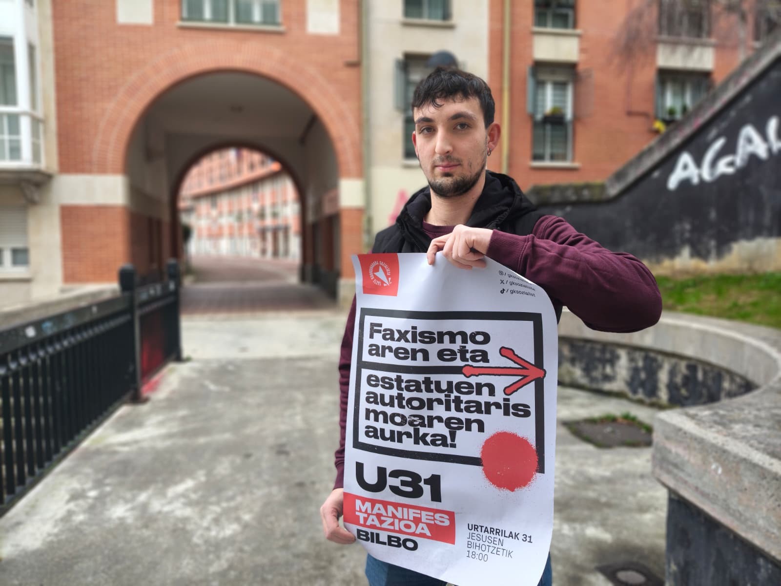 GKSk kaleak hartuko ditu zapatuan "faxismoaren eta estatuen autoritarismoaren" aurka egiteko