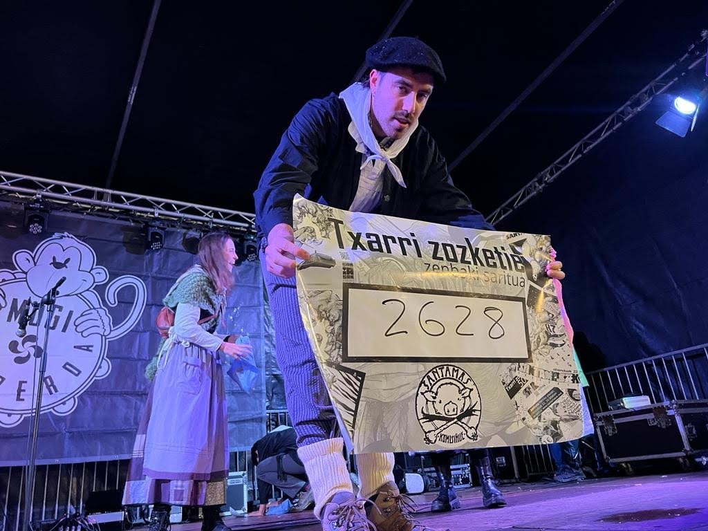 Txerriaren zozketaren  zenbaki saritua 2.628 izan da