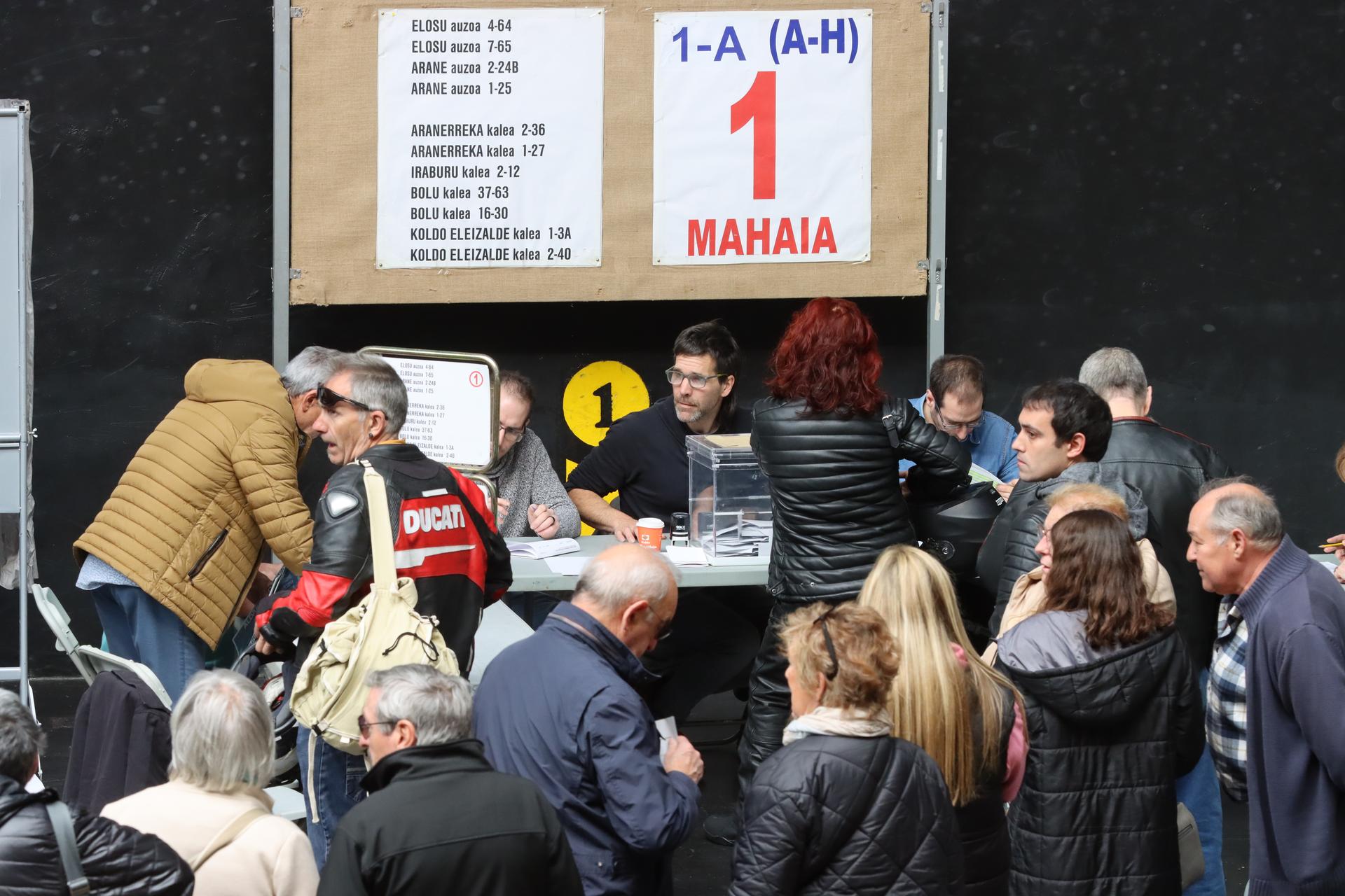 EAEko hautesleen %51,03ak bozkatu du 18:00ak baino lehenago