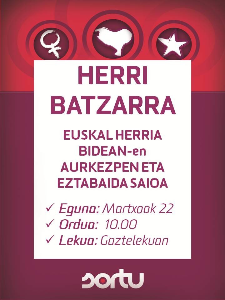 Herri Batzarra martxoaren 22an, 10:00etan